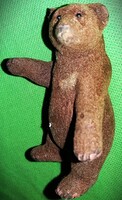 Antik mikrobársony bevonatú állatkertes játék medve figura 10 cm állapot a képek szerint