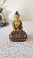 Festett,bronz Buddha szobor