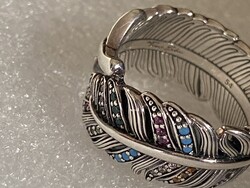 Thomas Sabo 54-es színes köves madártoll gyűrű