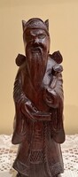 Antik. Faragott fa keleti bölcs.