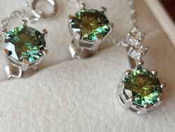 Moissanit gyémánt  3 ct 925 ezüst szett