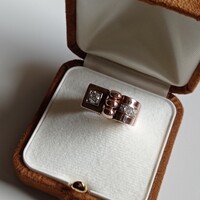 Art Deco fazon, vörös-sárga arany sport gyűrű