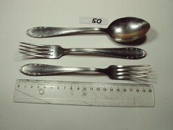 Retro evőeszköz készlet része 1 db kanál, 2 db villa - Rostfrei DDR kelet-német gyártmány