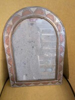 Antik ,Marokkói ,szecessziós stílusban íves rézkeretes  falitükör