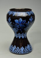 Hódmezővásárhelyi majolika váza, Kiss Sándor fazekastól, jelzett.