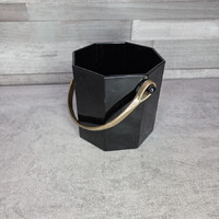 Vintage Luminarc Arcoroc Octime fekete üveg jégvödör