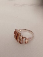 Skandináv vagy német , jelzett iparművészeti  modernista ezüst gyűrű  7,9 gr