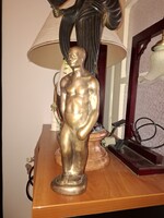 Mészáros Dezső (1923-2003) bronz szobor, férfiakt, 32 cm, 3117 gr