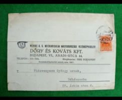 Werke A.G. Neckarsulm /NSU/ magyarországi képviseletének sürgönye 1943