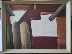 Fekete János "Fehér fal" olajfestmény