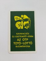 OTP TOTÓ-LOTTÓ BIZOMÁNYOSA 1977. évi kártyanaptár