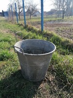 Magas nagyméretű horganyzott 3 fülű dézsa, lavor, vödör