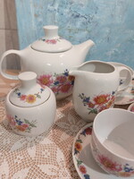 Alföldi szalmavirágos porcelán teás készlet
