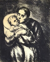 Uitz Béla (1887–1972) ANYA GYERMEKÉVEL 1919