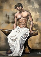 Pető Csenge+Apollo’Rest 70*50 festmény