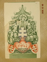 1942 KARÁCSONYA HARCOLÓ HONVÉDEINKÉ.......KÉPESLAP LEVENTE KARÁCSONY