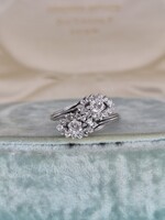 Fehérarany brilles koktélgyűrű 61-es méret!