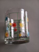 Nutellás színes virágos üvegpohár