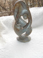 Szobor Henry Moore  stílusban  - anya gyermekével 16,5 cm Szignált