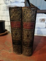 Az Atheneum kézi lexikona 1-2 teljes sorozat, Dr. Acsády Ignácztól, 1893, szép aranyozott félbőr