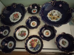 Antik Iris Cluj Kobaltkék Porcelán Készlet – Aranyozott, Lux Kivitel ​Eladó a képeken látható, gyöny