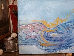 JÁK PÉTER 2025 o/v 65X55 cm "BAKONYI TÁJ,MIKOR SZÁJBAVÁG A FÉNY"