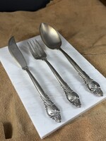Gyönyörű extra vastagon ezüstözött orosz evőkészlet
