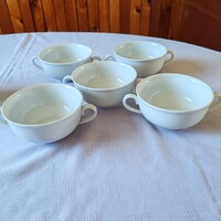 5 db Zsolnay porcelán leveses csésze 12.5 cm átmérőjű