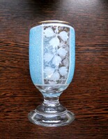 Antik, gyönyörű hutaüveg pohár