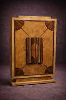 Art deco topolya bárszekrény , forgóajtós bárszekrény