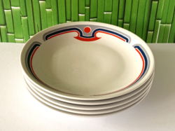 5 DB ALFÖLDI "BELLA", MENZA MINTÁS PORCELÁN SÜTIS SZENDVICSES TÁNYÉR