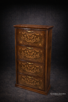 Francia intarziás cipősszekrény