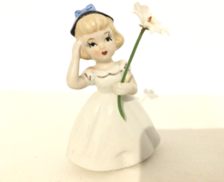 Vintage porcelánfigura-hölgy