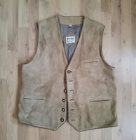 Distler férfi original tiroli bőr mellény 54-es