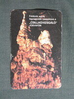 Kártyanaptár,Miskolc,Borsod tourist,Aggtelek cseppkőbarlang,1981,  (1)  ,sérült,