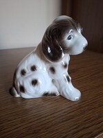 Porcelán kutya figura.14,3 cm. Hibátlan. Jelzett