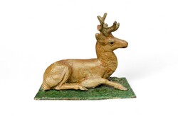 Vintage öntöttvas szarvas szobor