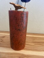 Tófejes váza henger