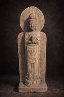 Keleti -Ázsiai vaskő Buddha szobor