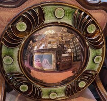 Végvári Gyula : Retro kerámia fali tükör