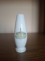 Aquincumi porcelán emlék váza. Szeged. Hibátlan. Jelzett