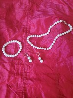 Tenyésztett gyöngy ékszer szett