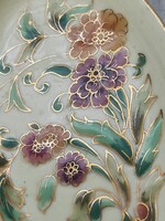 Zsolnay kézzel festett porcelán kis tálka – 1868 Pécs
