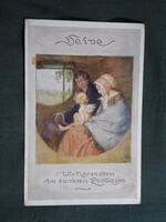 Képeslap,Rudolf Rössler festmény,szerelmespár,romantika,1926-