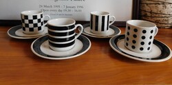 Vintage Eduscho Cafissimo Memphis Milano kávéskészlet- 4 személyes