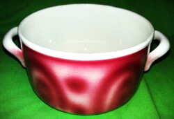 Antik Art Deco mintás KISPEST -GRÁNIT két füles óriás bögre / komacsésze 20 cm a képek szerint