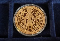 Hunyadi János aranyforintjának replikája, tükörveret