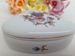 Hollóházi virágmintás bonbonier