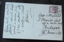 Dr. Bognár Cecil bencés szerzetesnek, tanárnak küldött lap Pusztaszer/Szeged/Bp., feladó: Wrbéby