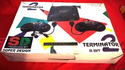 Retro 1990-s évek TERMINATOR VIDEO JÁTÉK KONZOL gép dobozával kompletten a képek szerint